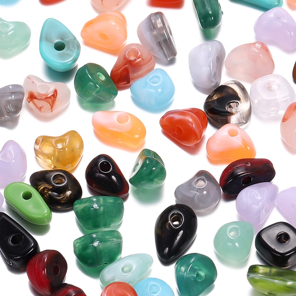 St.kunkka 50/100pcs Acrylic Imitation Natural Irregular Stone Beads Irregular Imitation Stone Beads for DIY Jewelry Making Bracelet Necklace