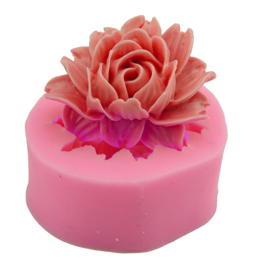 Flower Rose Shape Silicone 3D Cake Mold Fondant Soap Baking Tool Moulds Cupcake Jelly Candy Chocolate Decoration Stand