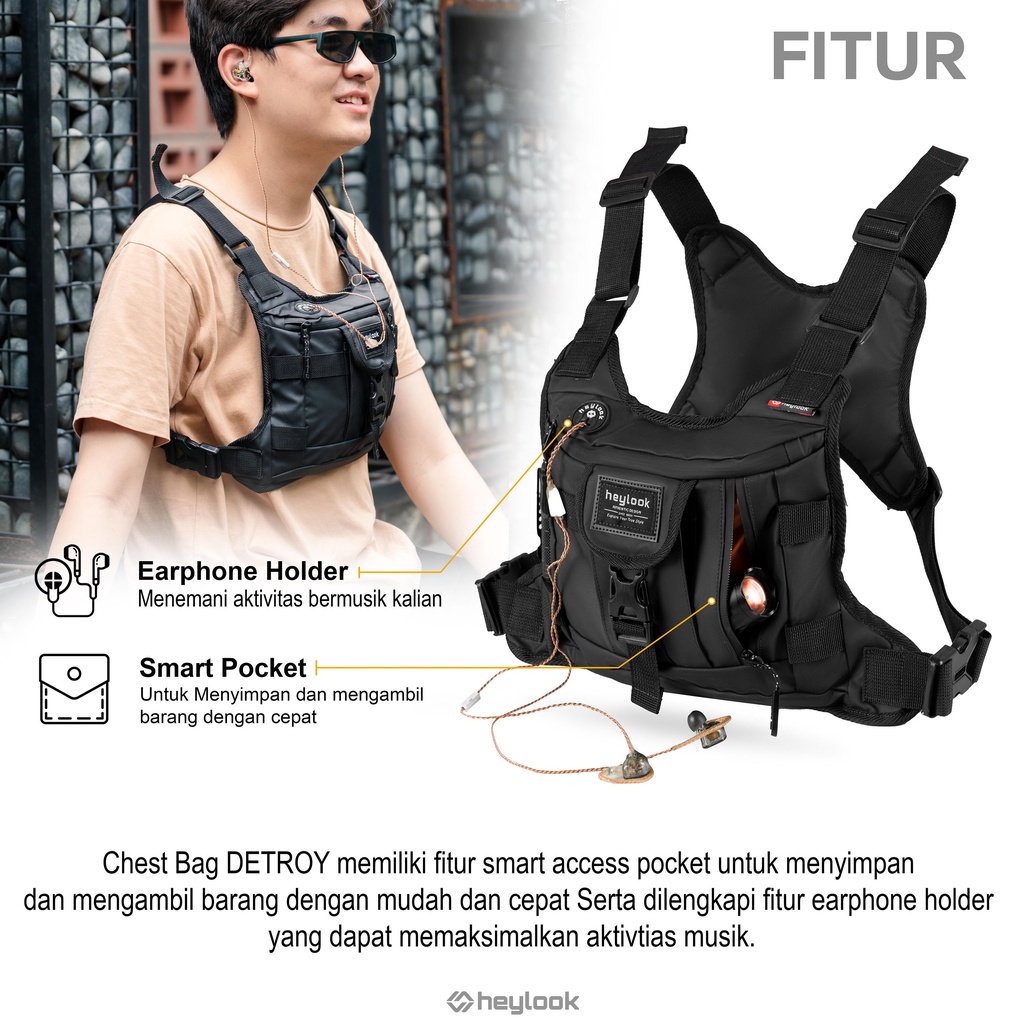 Reliable Essential tas dada outdoor pria tactical adventure pelindung waterproof berkualitas terbaru security tni pol... - Image 3