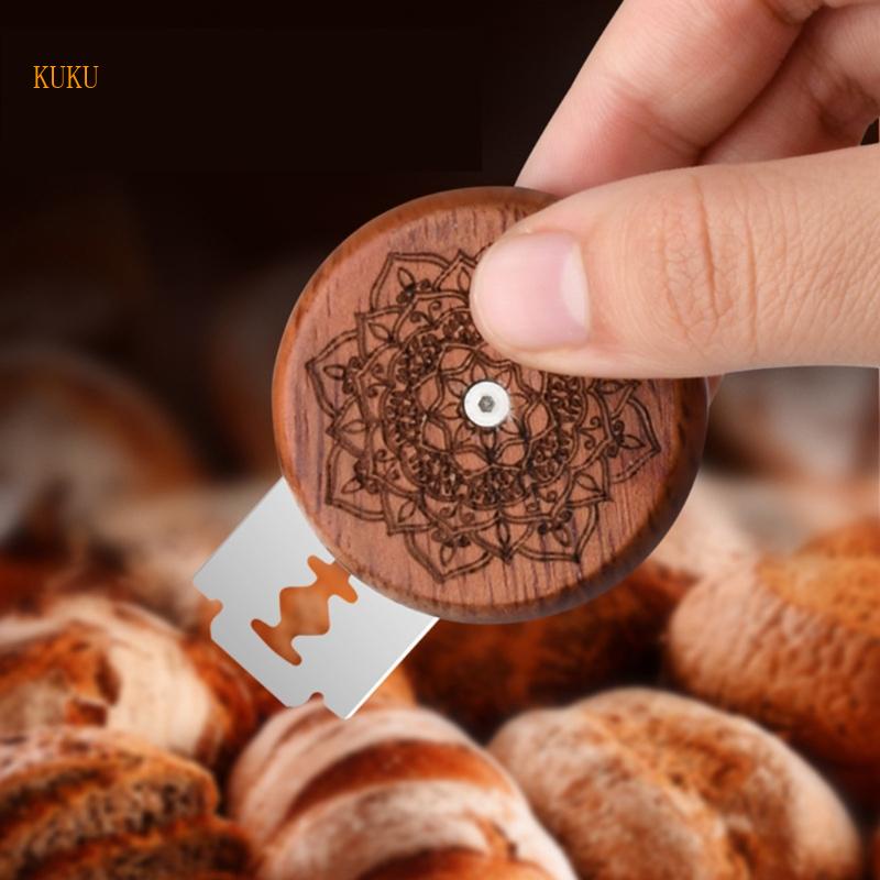 【KUKU*】 Bread Bakery Lame Tools Wood Scraper Bread  Slicer Cutter Dough Bakers