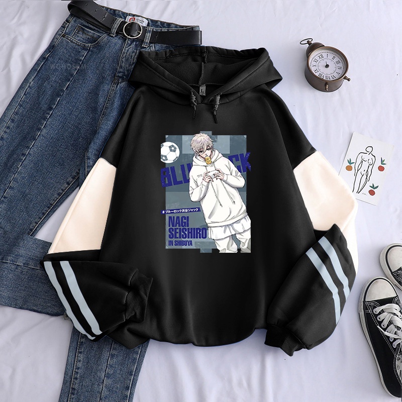 Versatile Quality yb Blue Lock Hoodie Long Leeve Tops Anime Pullover Sweatshirt Graphic Nagi Seishiro Fashion Hoody P... - Image 3