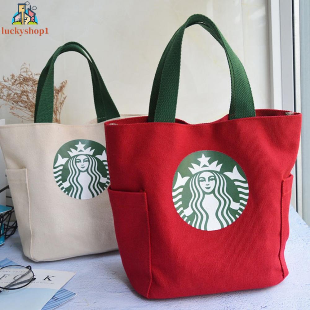 Tote Bag Portable Red Black Durable Japanese-style Kitchen Mother Bag Starbuckss