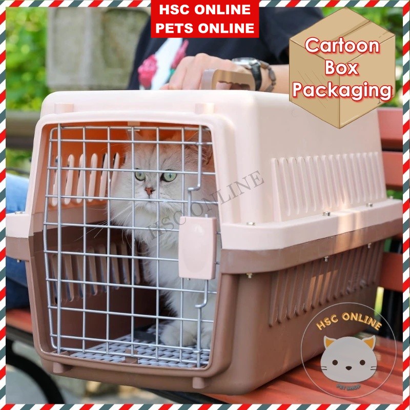 HSC Pet Cat Dog Bag Beg Carrier Travel Veterinary With Handle carry cat carier kucing 猫包 bakul kucing 宠物包 航空箱