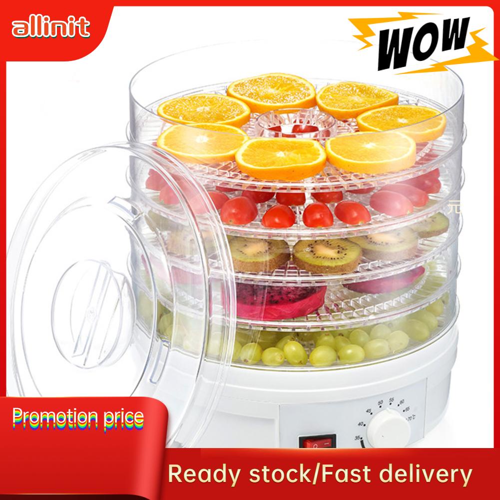 Allinit Small Dehydrated Dryer Machine  5 Trays EU Plug 220V Efficient Drying Food Dehydrator for Kitchen