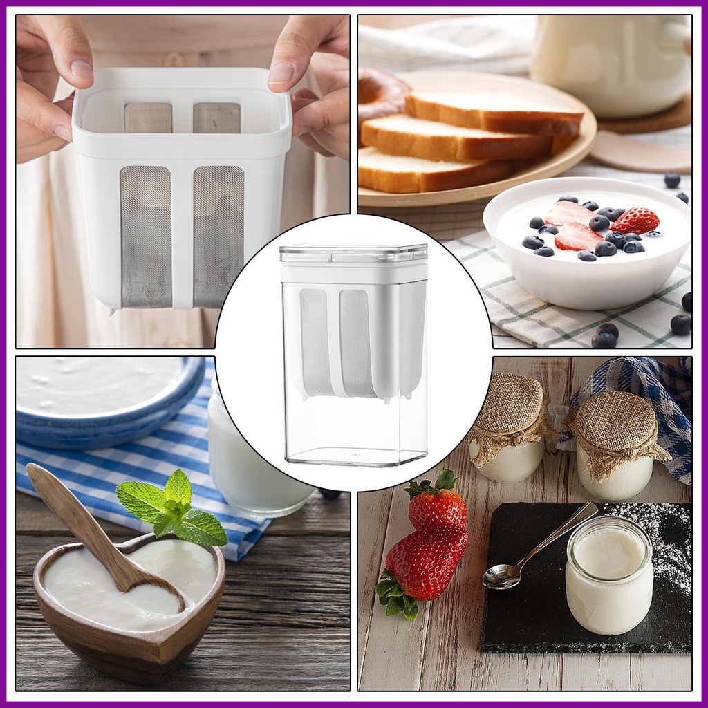 Yogurt Strainer Reusable Yogurt Maker Filter Whey Separator Fine Mesh 304 Stainless Nut Milk Strainer Juice gelhm gelhmy