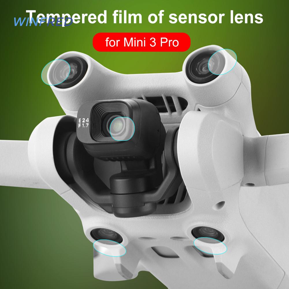 @HD Lens Film Drone Accessories Tempered Glass Anti-Bump Kits for DJI Mini 3 Pro [winfreds.my]