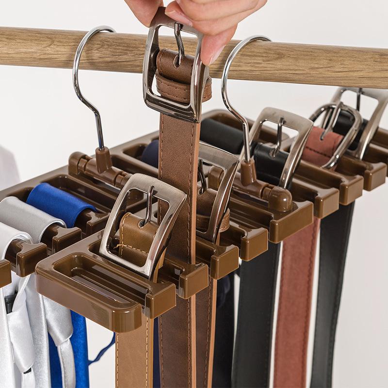 Belt Hanger Tie Hanger 10-hole belt storage rack hanging tie shelf silk scarf rack