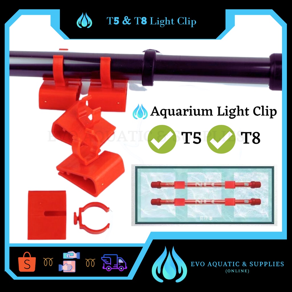 Aquarium Light Clip T5 T8 Klip Lampu Akuarium T5 T8 LED Aquarium Light Clip Klip Akuarium LED EVO Aquatic & Supplies