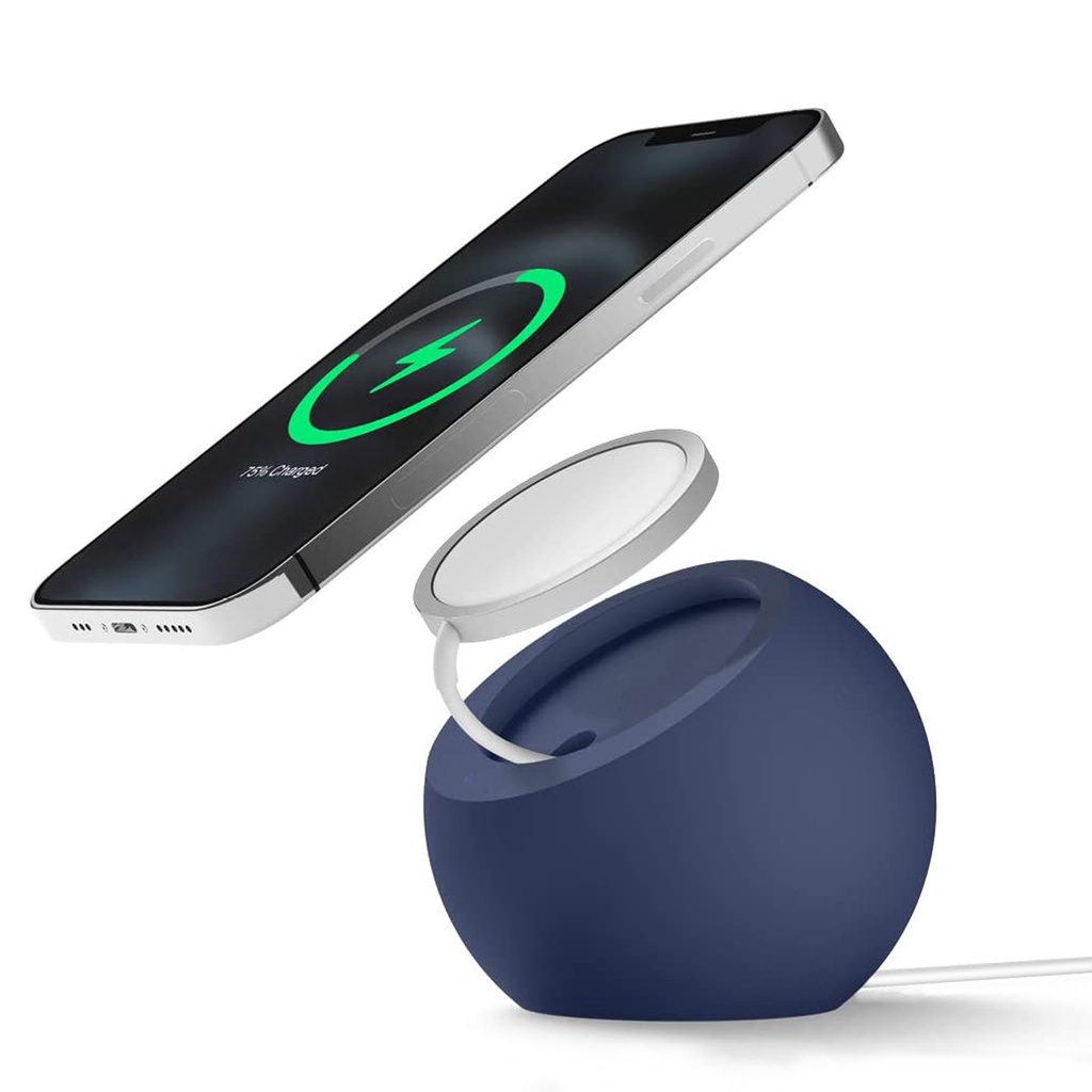Magnetic Wireless Charger Stand Holder for iPhone 13 12 Pro Max Mini Silicone Ball Shape Charging Dock Station Base For 