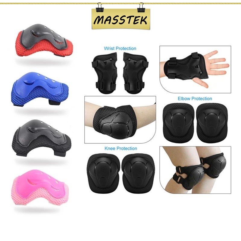MASSTEK @Johor 6pc/set Children Kids Outdoor Sports Protective Gear Cycling Roller Skate Skating Safety Protection 18410