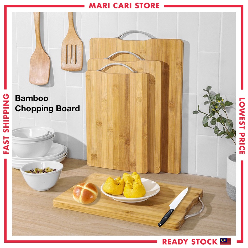 Bamboo Chopping Board Wooden Cutting Board Papan Pemotong Kayu Wood Chopping Boards Kitchen Household 切菜板 砧板