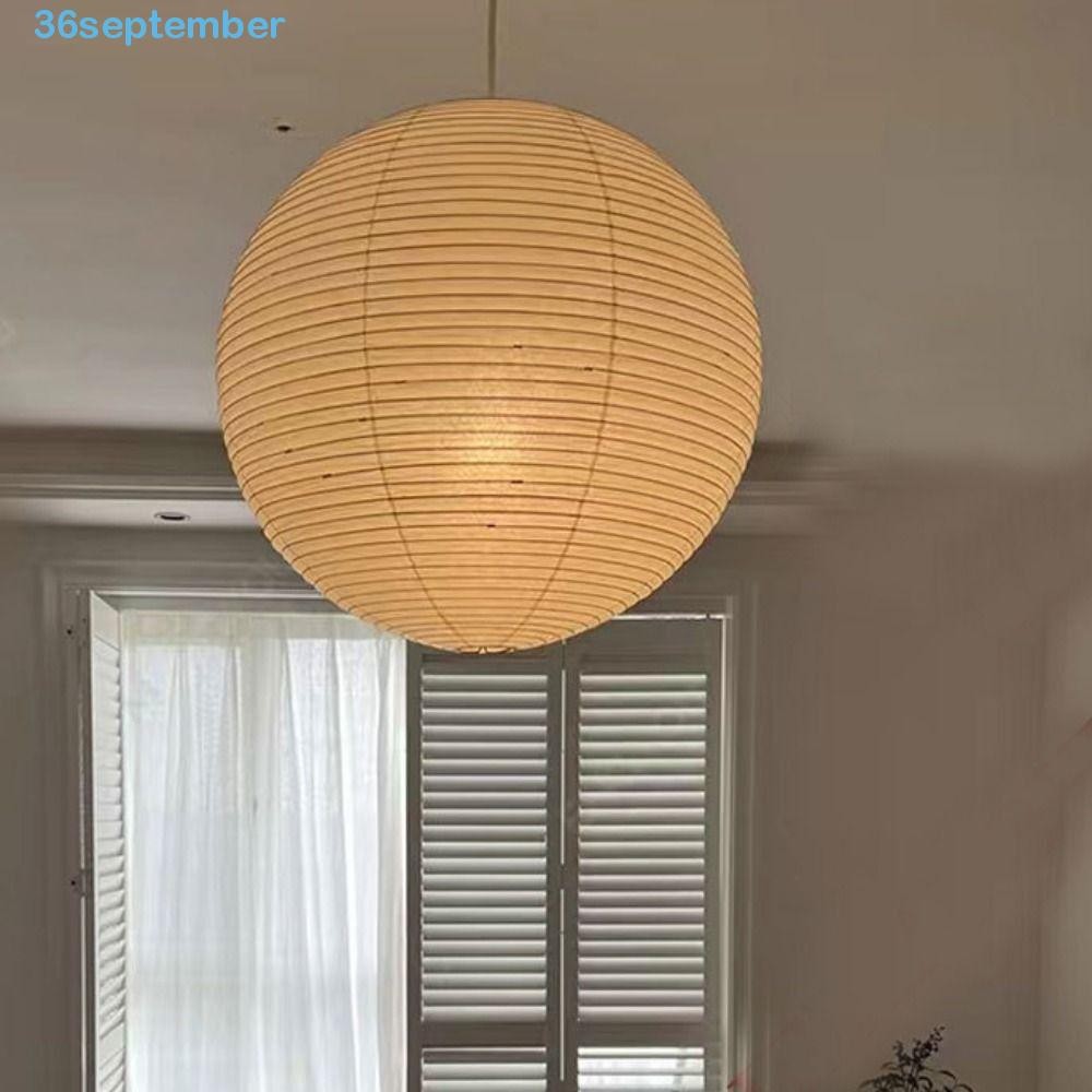 SEPTEMBER Paper Lampshade, Round Hanging Ceiling Light Cover, Lantern Shades Decor Classic Vintage Modern Pendant Light Lamp Cover Wedding Birthday Party