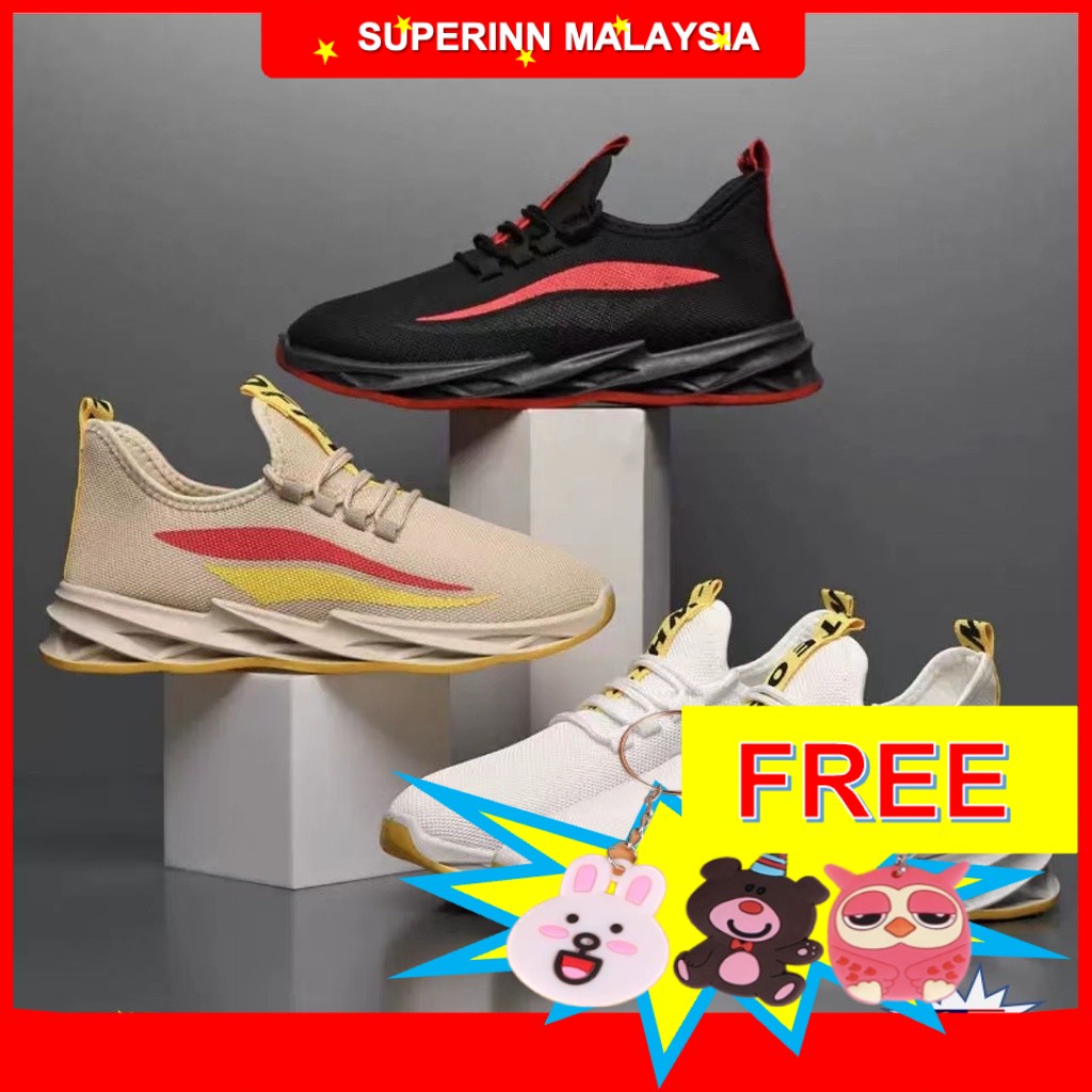 Superinn Flying Mesh Men Sneaker Sport Shoe Kasut Lelaki