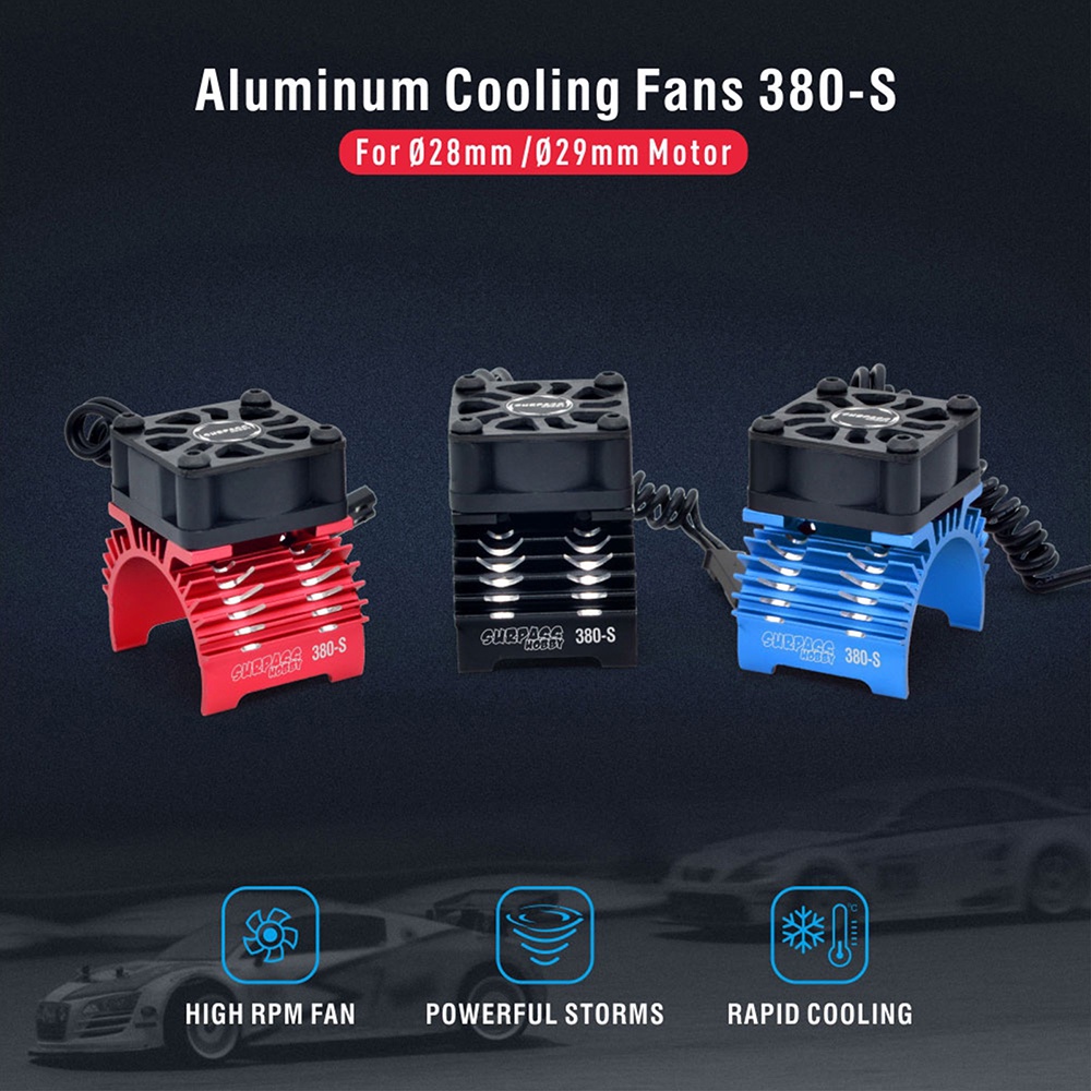 Essential Multi SURPASS HOBBY RC Motor Fan Cooling Heatsinks 380 390 540 550 Brushless 28/29/36mm - Image 4