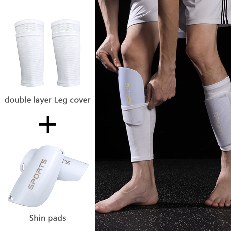 1 Set With Pockets Football Professional Leg Cover Sports Football Shin Pads Support Leg Cover Football Socks