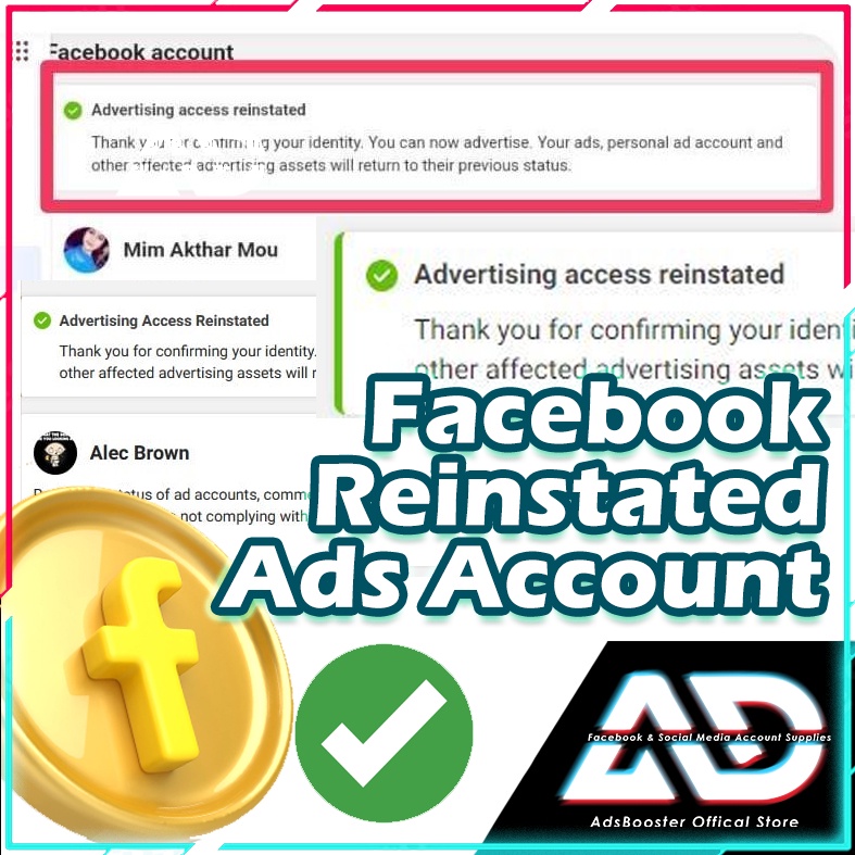 Facebook Account Terus Run Ads Reinstated Account Personal Reinstated Account #facebook ads #facebook account #account