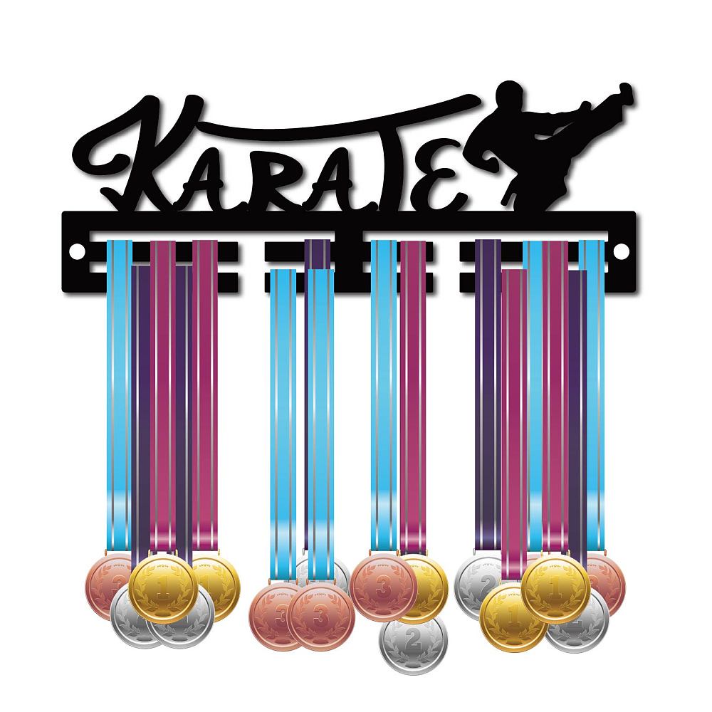 Must Versatile 1Set Acrylic Medal Holder Soccer Hanger Display Stand Wall Mount Hanging Home Badge 2 Lines Athletes Ta - Image 5