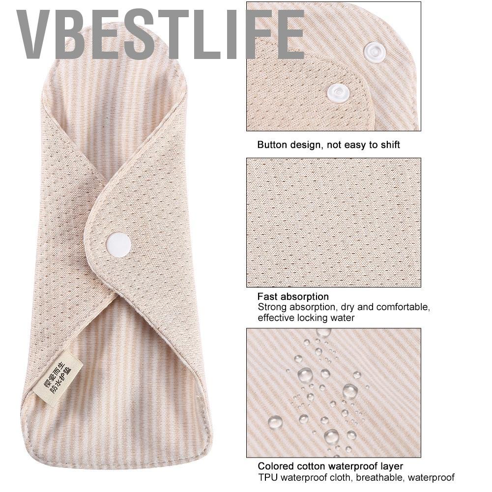 Reliable Durable VBESTLIFE 7.5 x 2.6inch Reuseable Women Feminine Sanitary Napkin Washable Pantiliner Cloth Menstrual... - Image 2