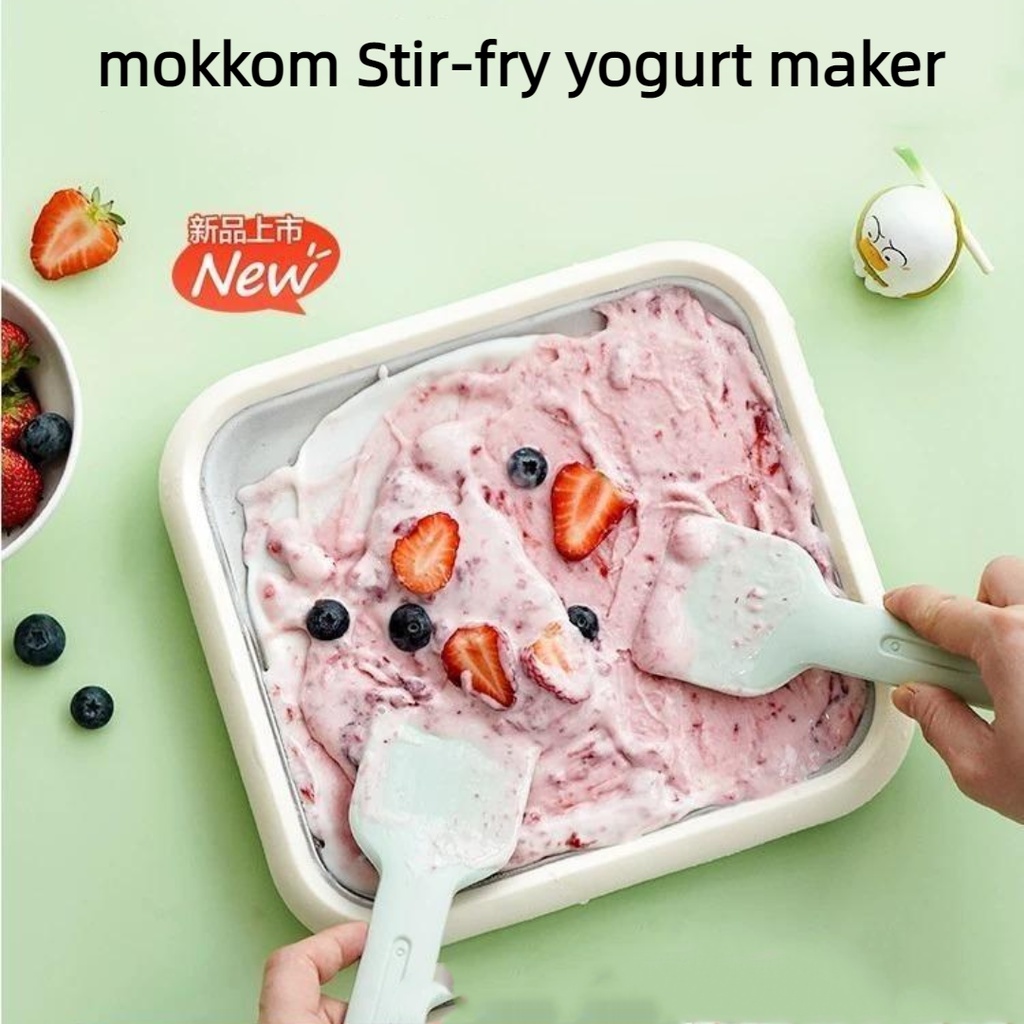 Mokkom Fried Ice Maker Fried Yogurt Maker Household Small Ice Cream Maker Homemade diy Fried Ice Tray Unplugged