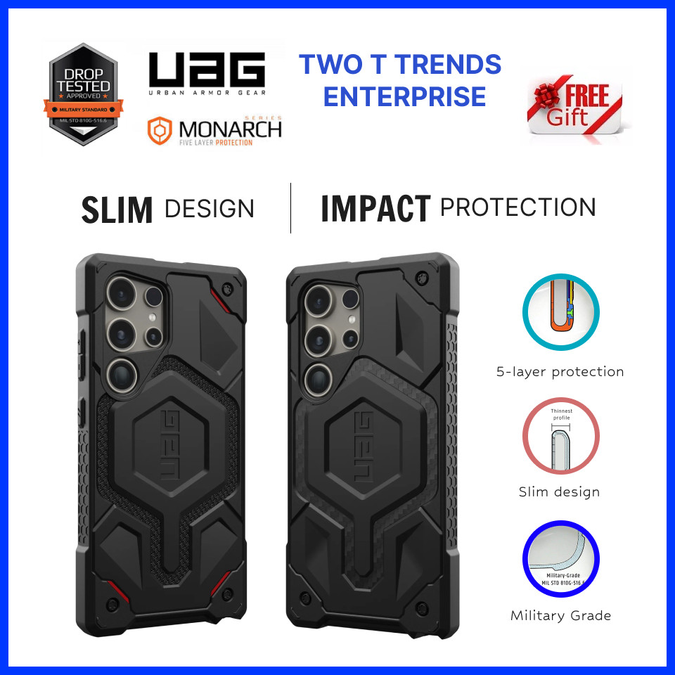 Samsung Galaxy S24 Ultra UAG Urban Armor Gear Monarch / Monarch Pro Magnetic 5 Layer Military Drop Case Bumper ORIGINAL