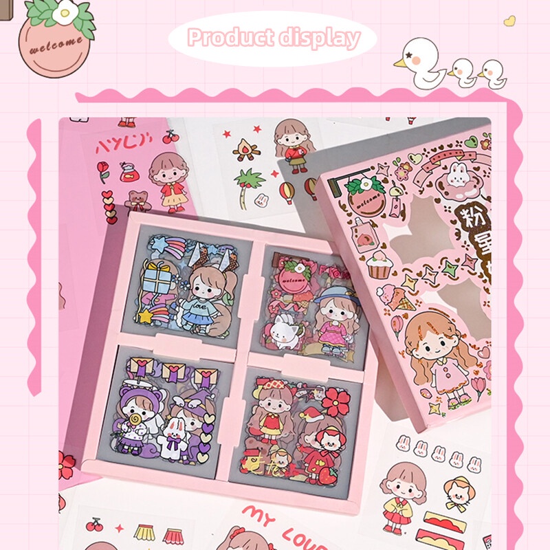 Multi Must READY!! 200pcs Happy Day Cute Stickers Box PVC Waterproof Sticker Notebook Planner Diar Course Tutorial Gu... - Image 2