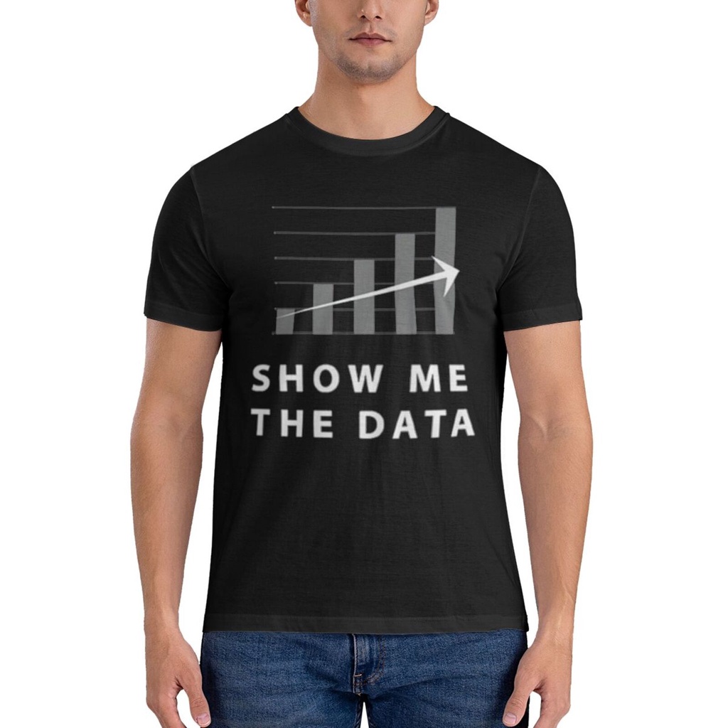 Show Me The Data Geek Science Math Fashion Cotton Tshirt Vintage