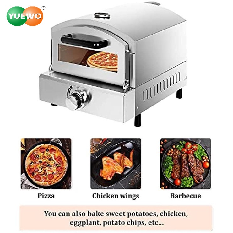 2-Stores Pizza Oven Pizza Oven Outdoor Gas Pizza Oven Built-in Thermometer, 304 Stainless Steel