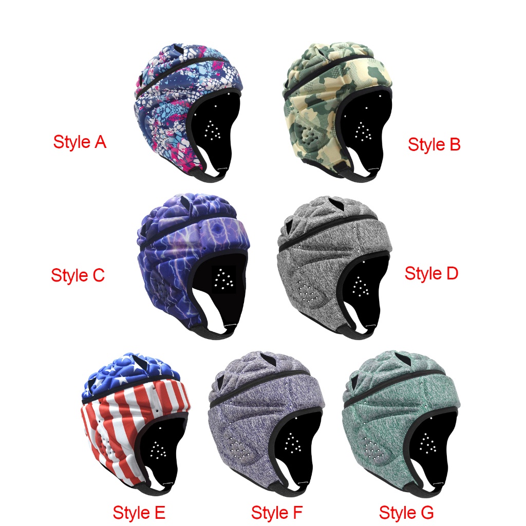 Essential Quality Adjustable Goalkeeper Helmet Rugby Football Sports Soccer Goalie Head Guard Hat Multi - Image 2