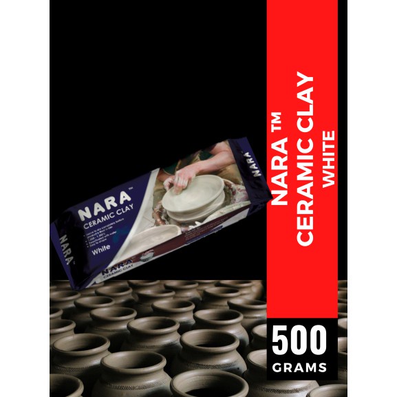 NARA Ceramic Clay 500 grams (White Grey Terracotta) Modeling Material Porcelain Sculptur