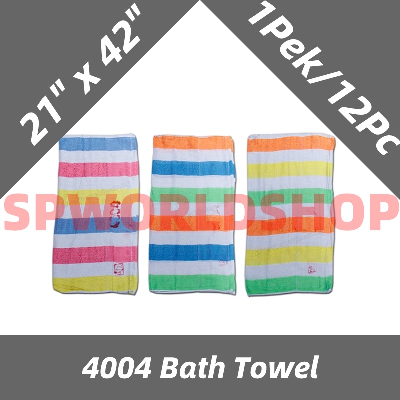 READY STOCK!!!【12-PCS】 4004 Bath Towel 1 X 12-PCS Tuala Mandi Cotton 浴巾