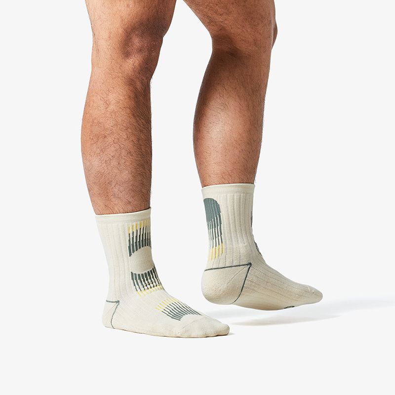 GOODPAIRSOCKS | Sun Day | Cozy Sunbeam | Patterned Performance Crew Socks