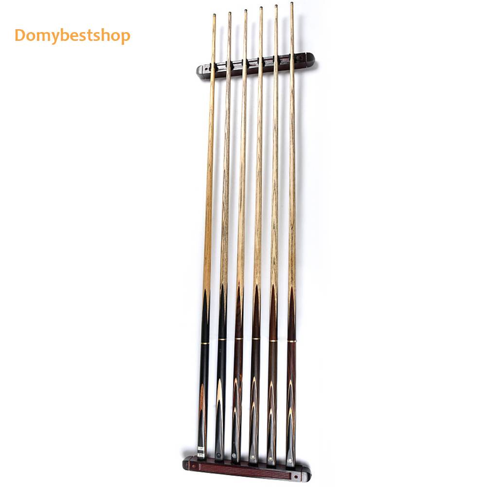 Workshop Repair Wood Billiard Bar Rack Wall-mounted 6-slot Snooker Pole Brackets Professional Durable Tools Duty DIY - Image 4