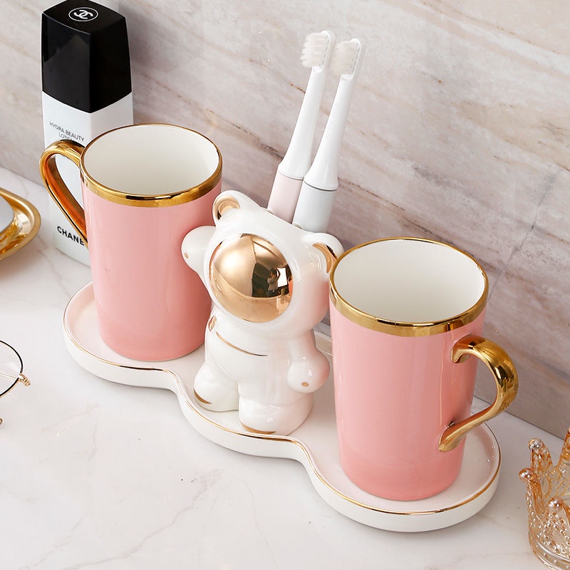 Toothbrush Holder creative toilet mouthwash cup set toothbrush bag double tooth cleaning tool rack