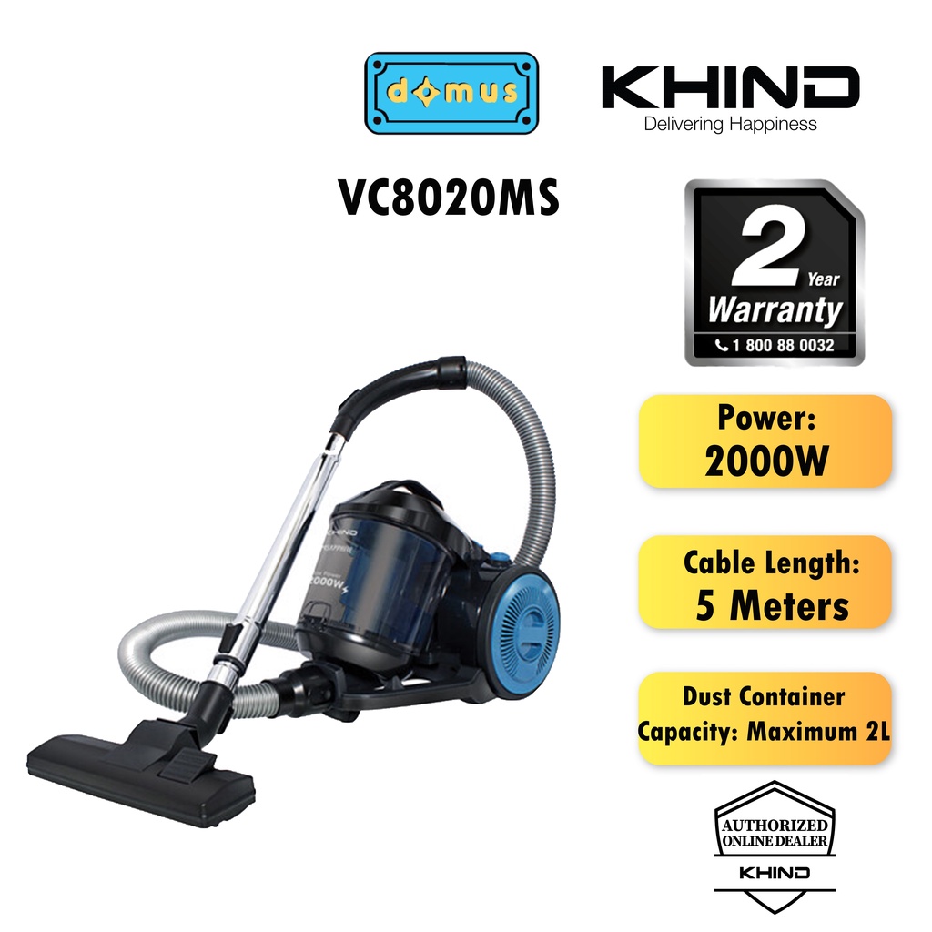 [NEW] Khind Canister Vacuum Cleaner VC8020MS