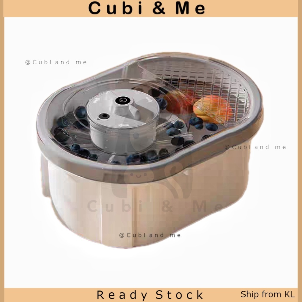 C&M Hand-free Automatic Fruit And Vegetable Electric Cleaning Machine Meat Seafood Cleaning Machine Kitchen Drain Basket