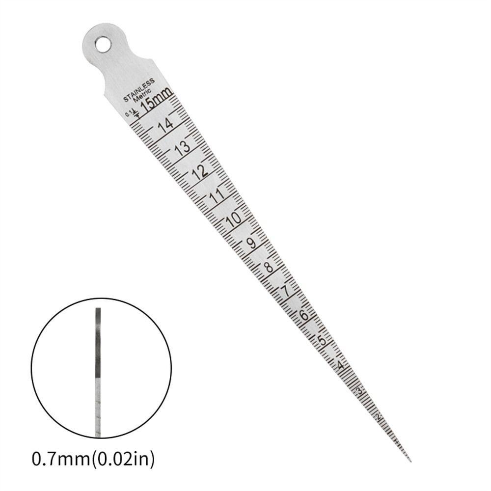 Hardware Craft TOPTOOL Wedge Feeler Gap Hole Stainless Steel Welding Gauge Measure Tool 1-15mm Taper Ruler Depth Clea... - Image 4