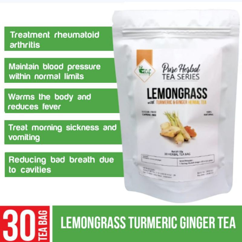Portable Daily AINNA TEA Lemongrass Turmeric Ginger Teh Serai Jahe Kunyit Pure Herbal Series 30 Bag v1 Accessory - Image 5