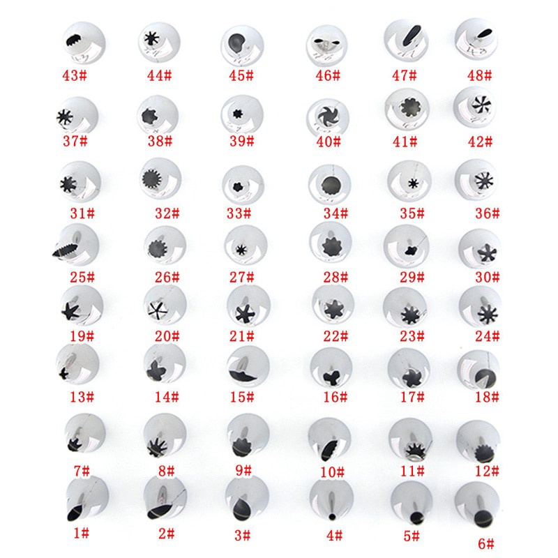 Meal Utensil 50 PCS/Set Silicone Pastry Bag Tips Kitchen DIY 48 Icing Piping Nozzle + Cream Reusable Bags Cake Decor ... - Image 3