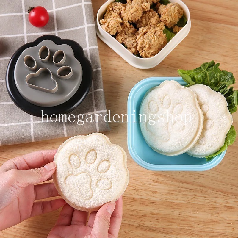 Sandwich Cutter for Kids Cute Paw Toast Bread Mold Set DIY Slicer Mold Cutters Kids Bento Box Food Decoration