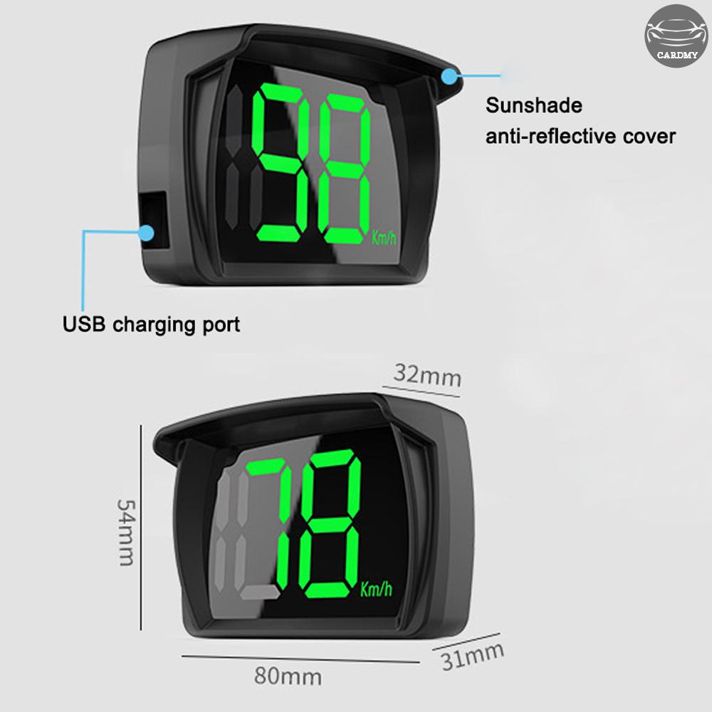 Have Versatile Car HUD Headup Display KM/H MPH GPS Digital Speedometer LED Large Font Truck SUV Motorcycle Purpose - Image 4