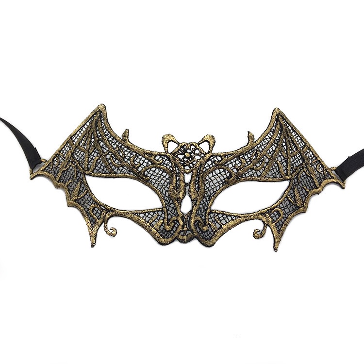 Quality Premium Hot-Selling Gilding Bat Lace Mask Halloween Masquerade Half-Face Party Durable Must - Image 3