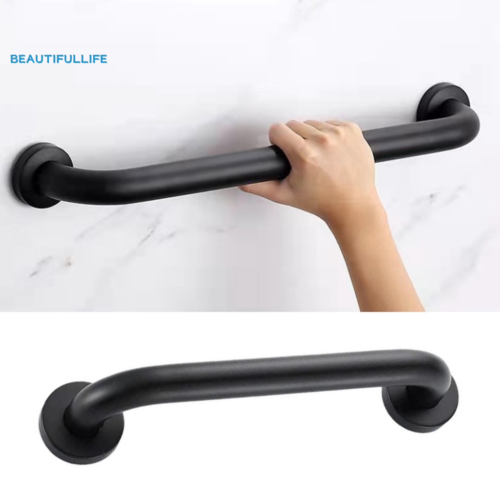 [BTF]1 Set Shower Handrail Space Saving Strong Load-bearing Anti Slip Rustproof Good Grip Towel Rack Stainless Steel Handicap Elderly Senior Assist Toilet Handrail for Washroom