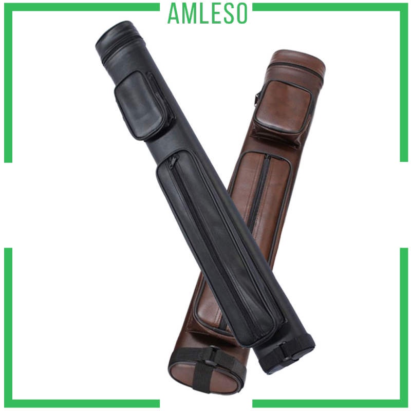 Chic Casual Portable Pool Cue Bag 2/4 Holes Leatherette Carrying Stick Snooker，Lightweight C - Image 4
