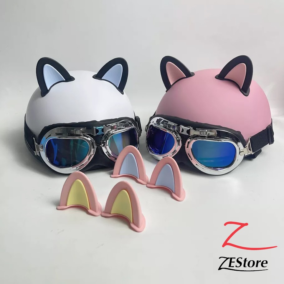 Purpose Quality 2 Cat Ears Helmet Decoration Super Cute Colorful Stickers - Image 5