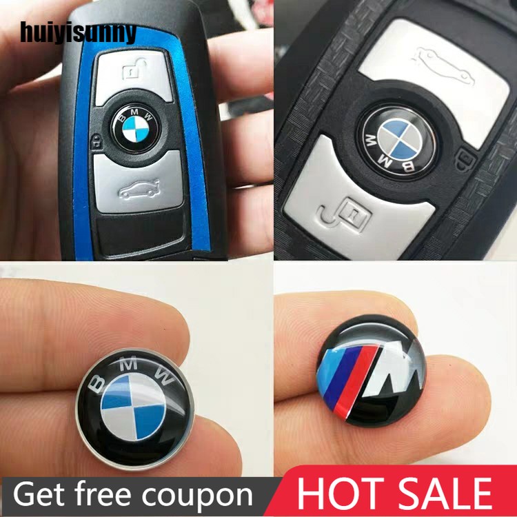 HYS  BMW F30 F10 E36 E39 E46 E60 E90 M3 M5 M6 MSport 11mm KEY FOB REMOTE BADGE LOGO STICKER BMW Key Emblem Accessories