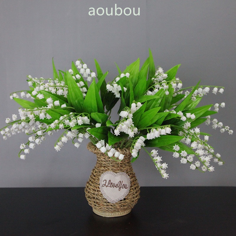 [1pc]Simulated Lily of The Valley Flower  | Home/ Wedding Decoration | Bellis Handmade | Home/ Wedding Decors Single Bellflower Artificial Flowers Tulip Poppies Leaves Decors
