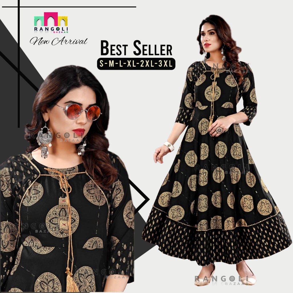 AMARJIYOT ANARKALI KURTI S TO 3XL BY RANGOLI BAZAAR