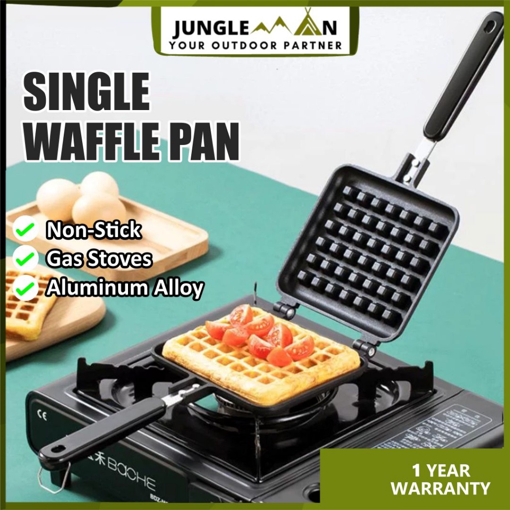 JUNGLEMAN Wafer Maker Gas Waffle Pan Gas Waffle Maker Pan Acuan Wafer Mini Pan Camping Waffer Pan Outdoor 華夫餅機