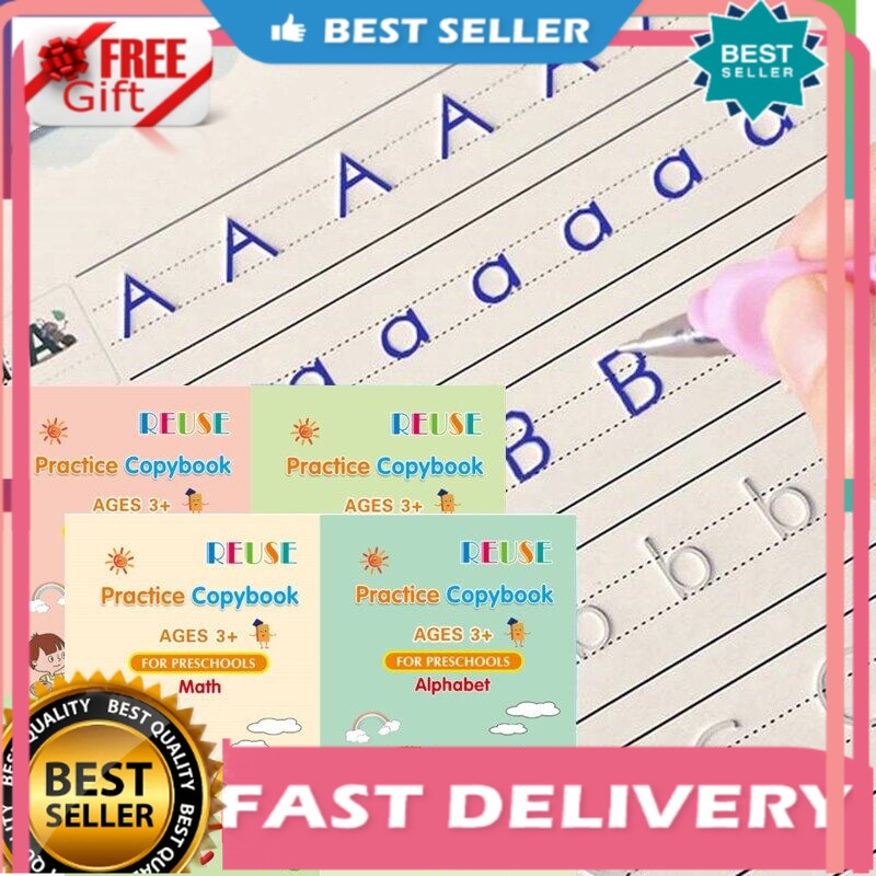  Teacher Designed Large Magic Practice Copybook for Kids. Groove  Letter Tracing Alphabet Book, Phonics and Handwriting Book. Pre K and  Kindergarten Workbook with Copy Book Magical Writing Pen. : Office