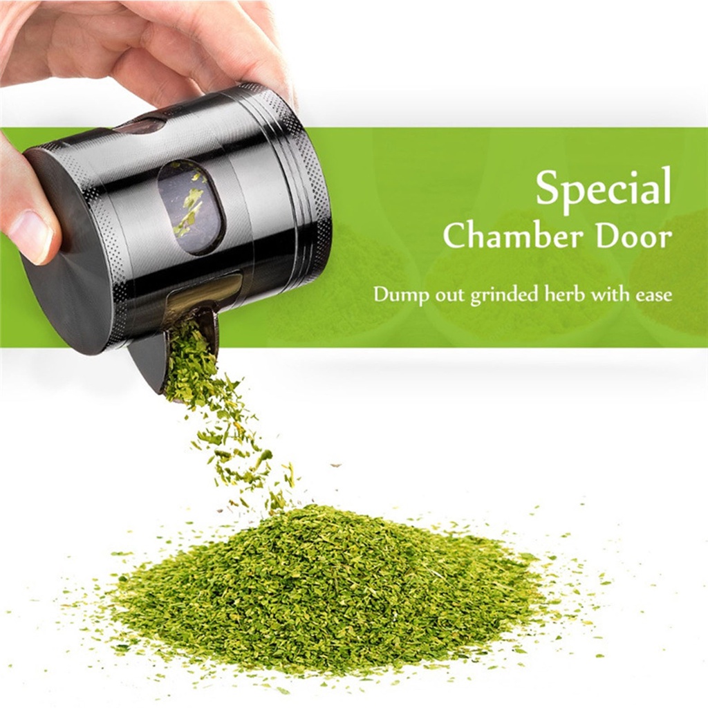 [herebuy] Manual Spice Grinder Small Portable Zinc Alloy Herb Grinder For Household Kitchen Restaurant